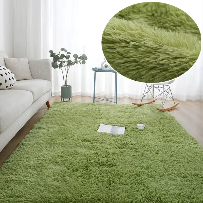 Gray Carpet for Living Room Plush Rug Bed Room Floor Fluffy Mats Anti-Slip Home Decor Rugs Soft Velvet Carpets Kids Room Blanket