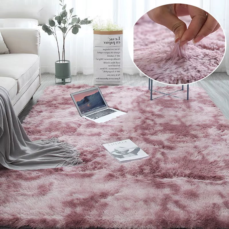 Gray Carpet for Living Room Plush Rug Bed Room Floor Fluffy Mats Anti-Slip Home Decor Rugs Soft Velvet Carpets Kids Room Blanket