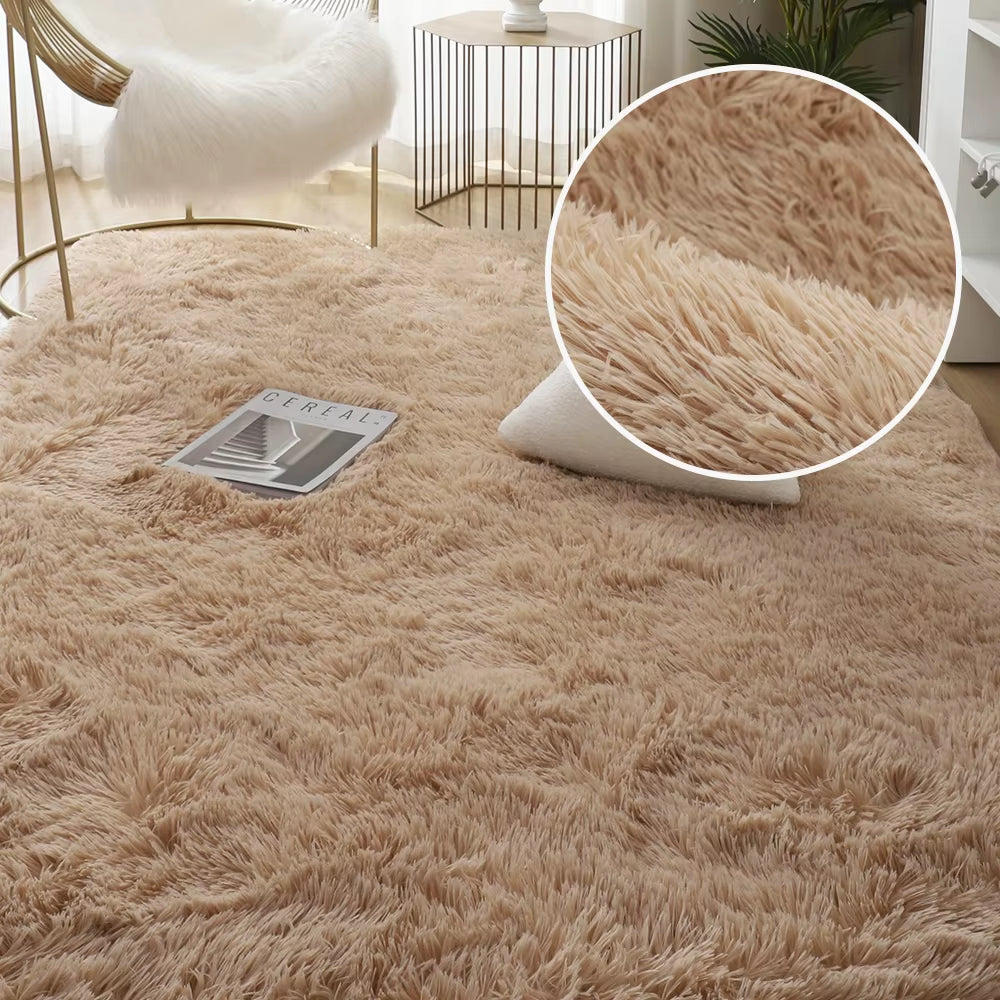 Gray Carpet for Living Room Plush Rug Bed Room Floor Fluffy Mats Anti-Slip Home Decor Rugs Soft Velvet Carpets Kids Room Blanket