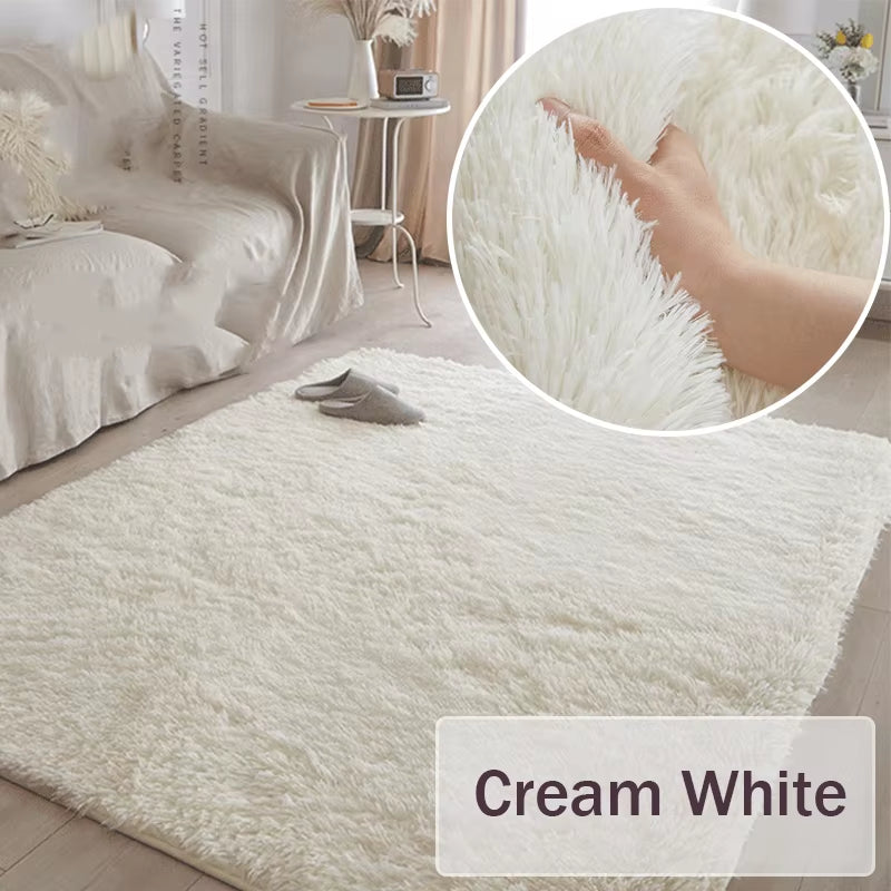 Gray Carpet for Living Room Plush Rug Bed Room Floor Fluffy Mats Anti-Slip Home Decor Rugs Soft Velvet Carpets Kids Room Blanket