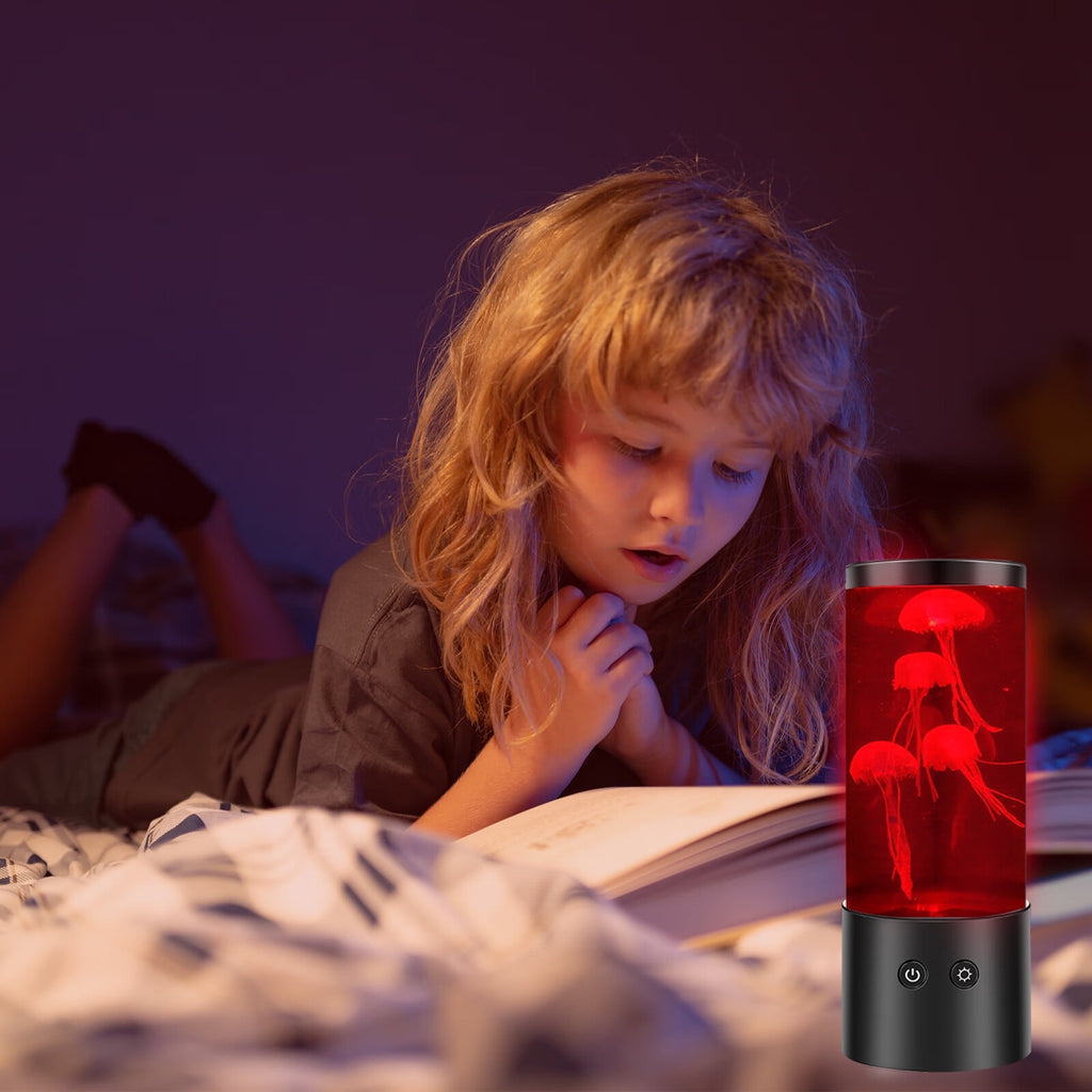 LED Jellyfish Lamp with 7 Colors Changing Jellyfish Night Light Fantasy Jellyfish Aquarium Lamp Decorative Jellyfish Tank Mood Lights,9.06*3.54In