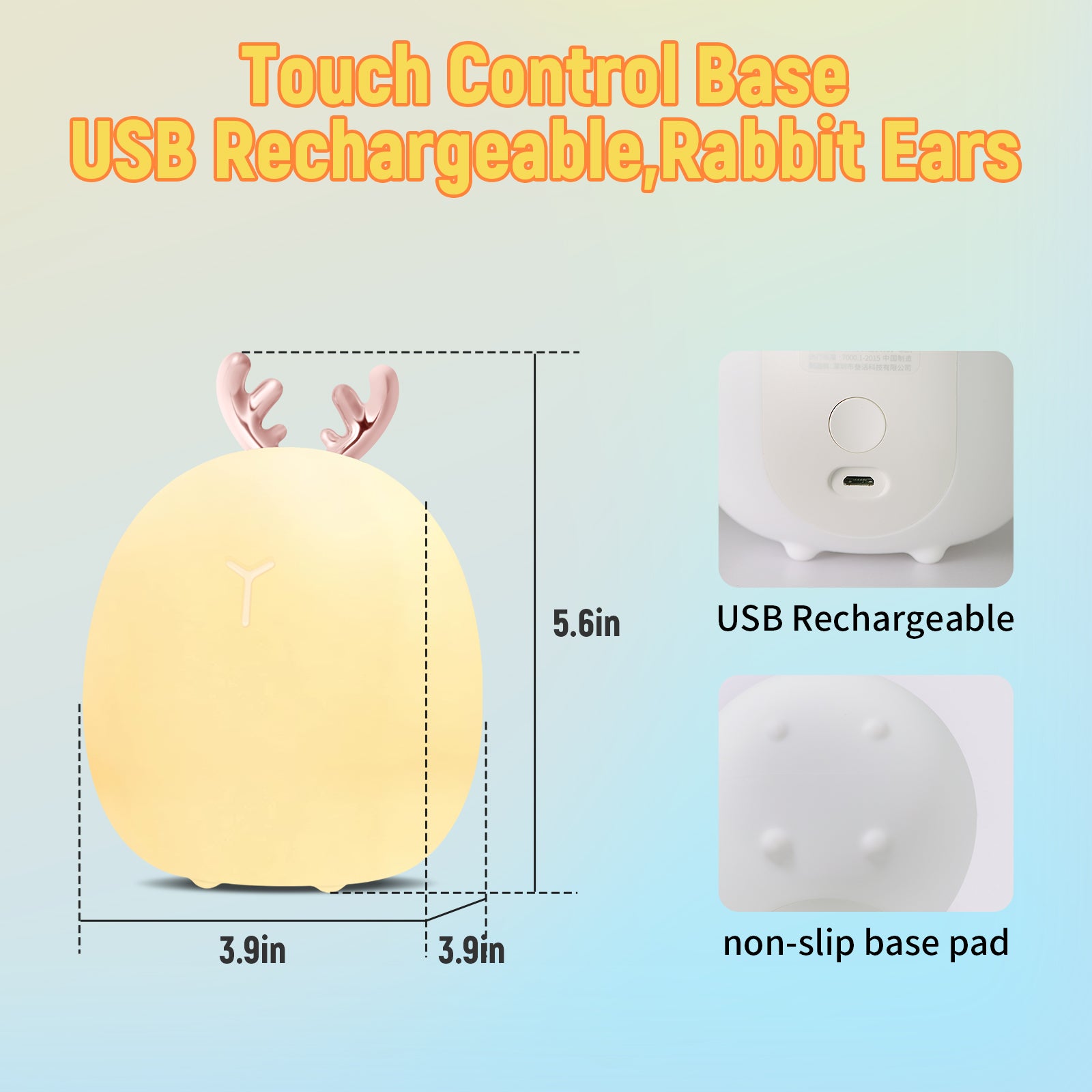 Baby Feeding, Adjustable, Creative, Rabbit, Elk Light, Silicone Light, Touch Light, Clap Light, Small Electric Light, Ambient Light, Night Light
