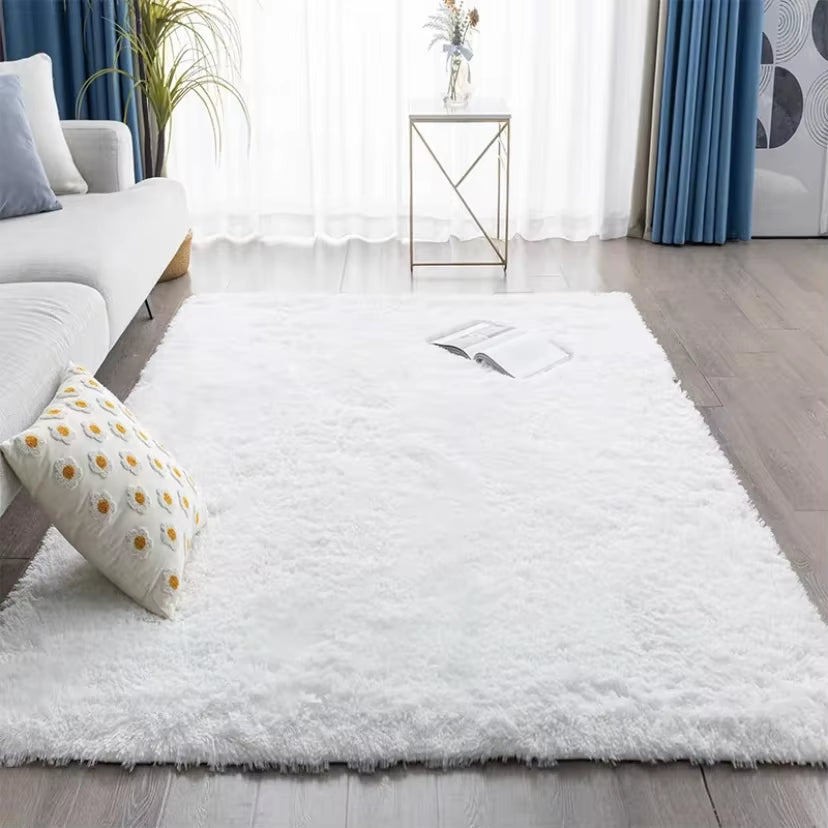 Gray Carpet for Living Room Plush Rug Bed Room Floor Fluffy Mats Anti-Slip Home Decor Rugs Soft Velvet Carpets Kids Room Blanket